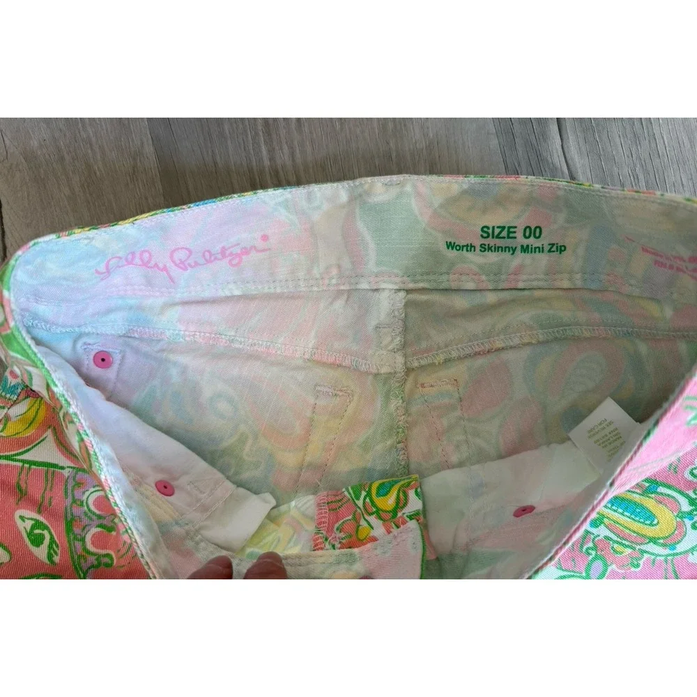 Lilly Pulitzer Worth skinny zip jeans low rise women's 0 - Picture 12 of 12